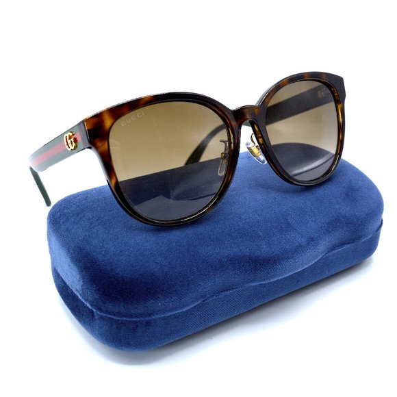 NEW GUCCI GG0854SK HAVANA GREEN BROWN AUTHENTIC SUNGLASSES - Picture 4 of 6